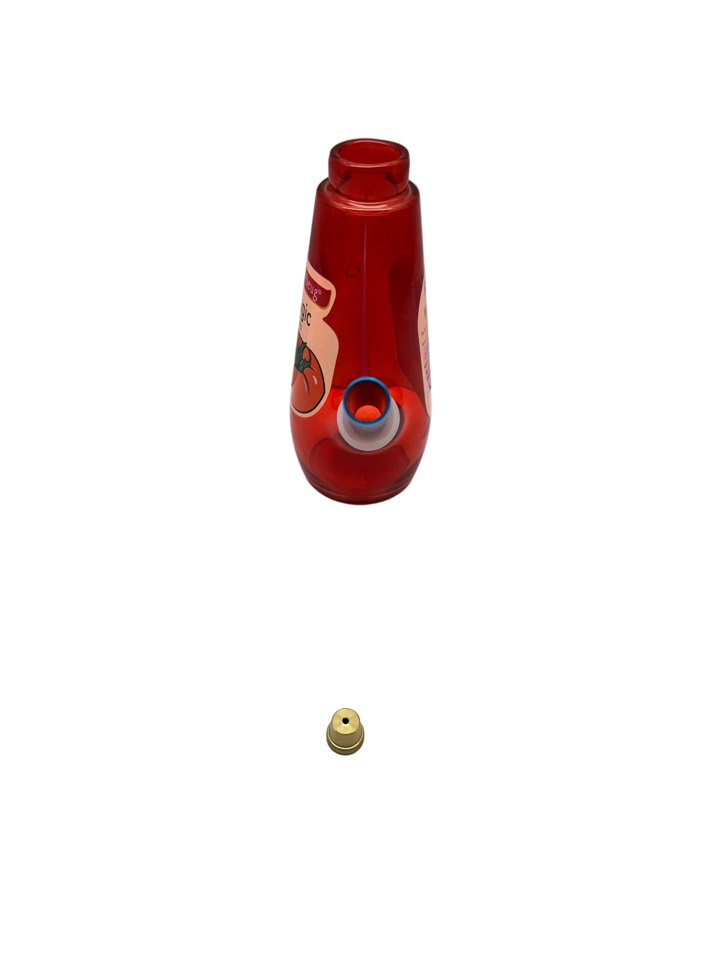 Glass Water Pipe With Magic Sauce Body & Straight Wide Neck