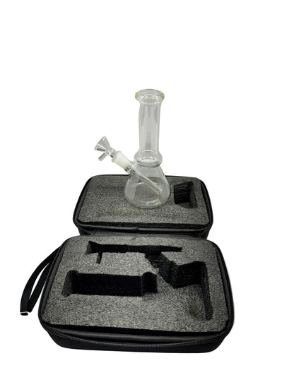 6" Small Glass Bong with Travel Box Smoking Tobacco Water Pipe 14MM Glass Bowl