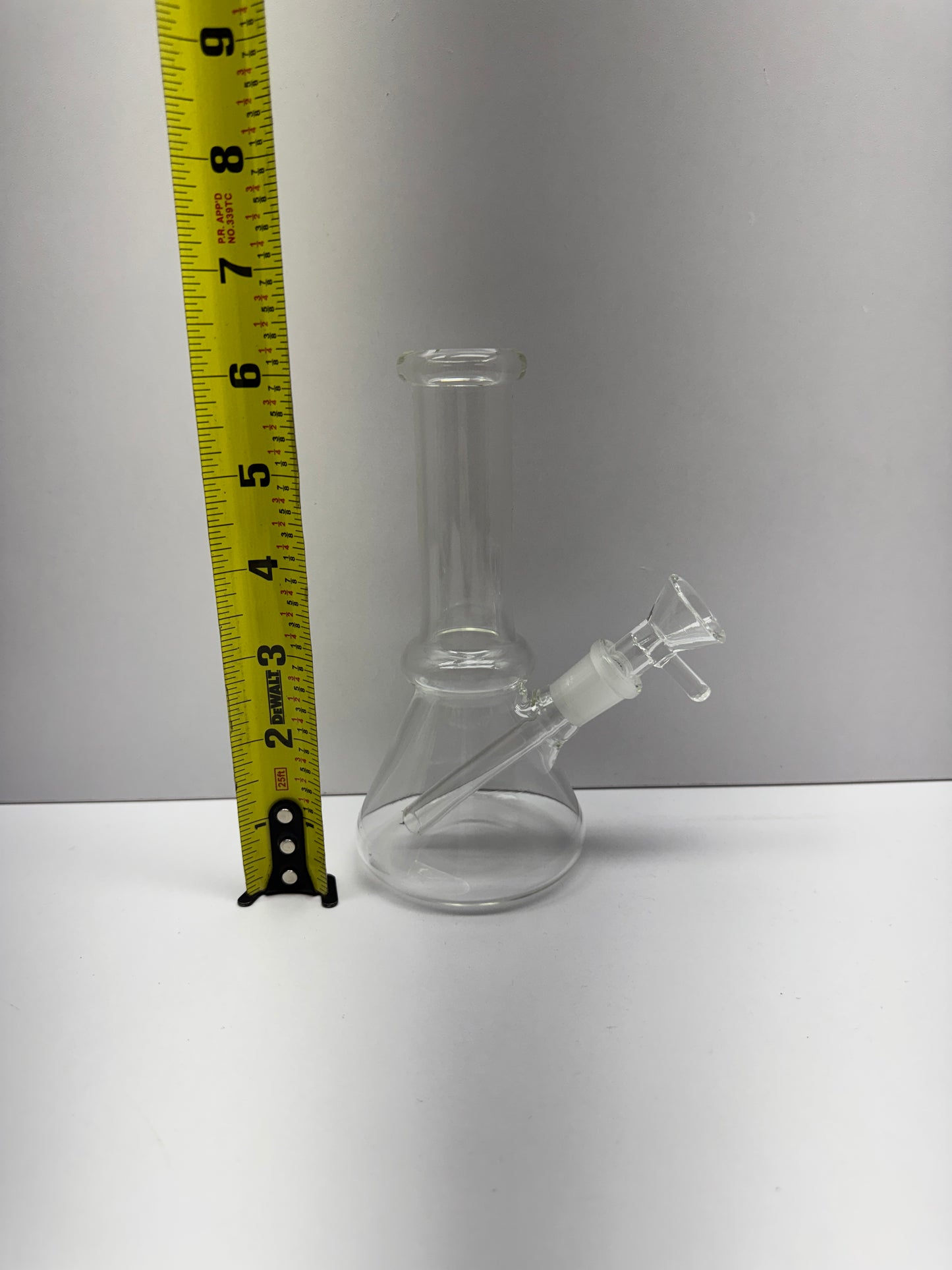 6" Small Glass Bong with Travel Box Smoking Tobacco Water Pipe 14MM Glass Bowl