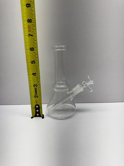 6" Small Glass Bong with Travel Box Smoking Tobacco Water Pipe 14MM Glass Bowl