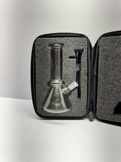 6" Small Glass Bong with Travel Box Smoking Tobacco Water Pipe 14MM Glass Bowl