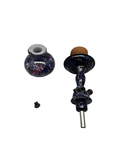 Zebra Smoke Frankenstein Evil Face Design 11 Inch Single Hose Hookah