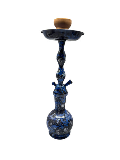 Zebra Smoke Frankenstein Free Gun Design 18 Inch Single Hose Hookah