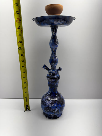 Zebra Smoke Frankenstein Free Gun Design 18 Inch Single Hose Hookah