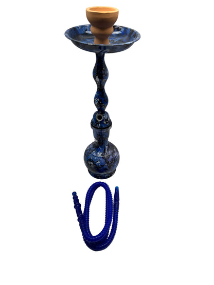 Zebra Smoke Frankenstein Free Gun Design 18 Inch Single Hose Hookah