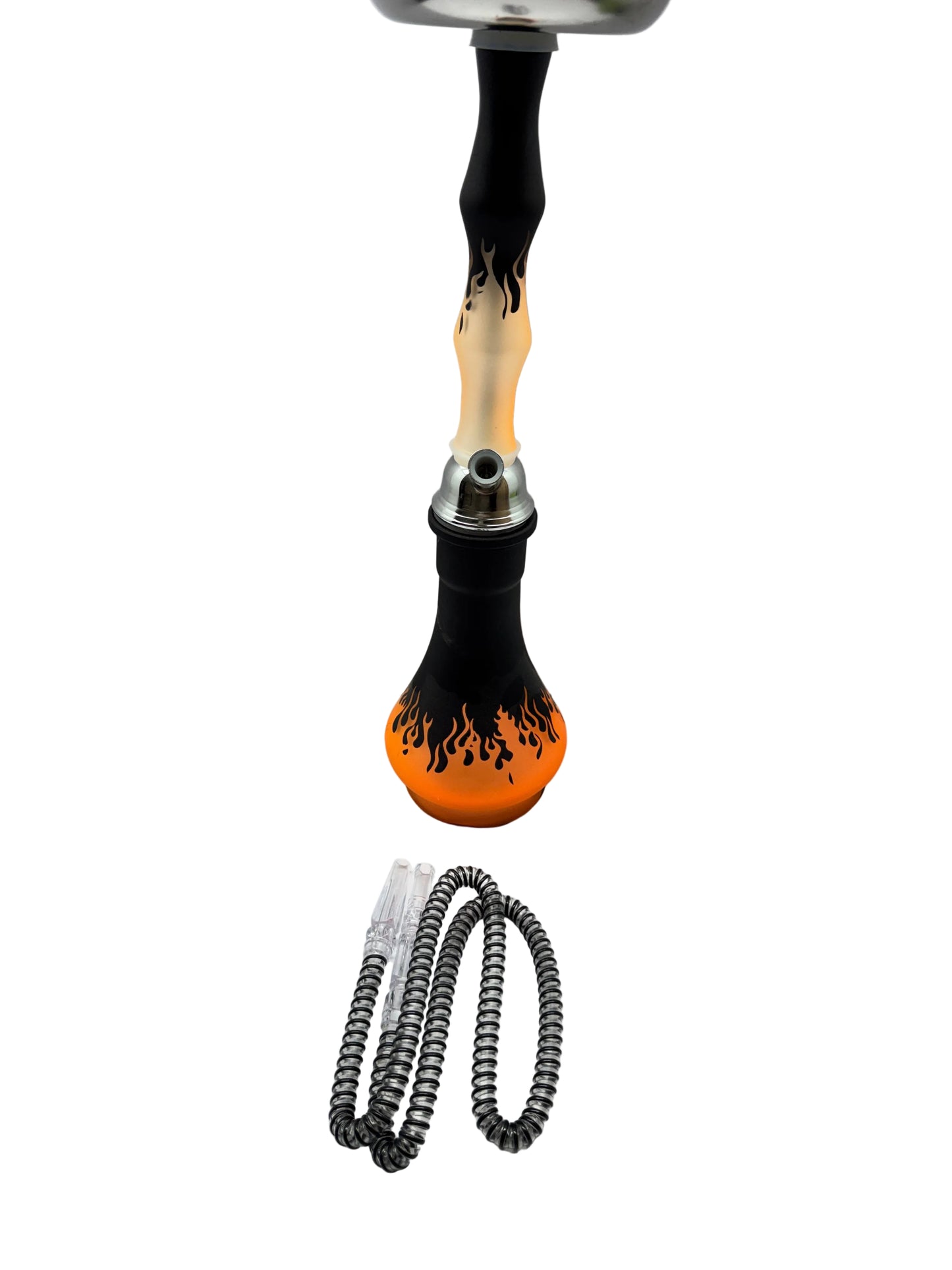 G-Star Double Hose 20 Inch Matte Finish Flame Design Glass Hookah