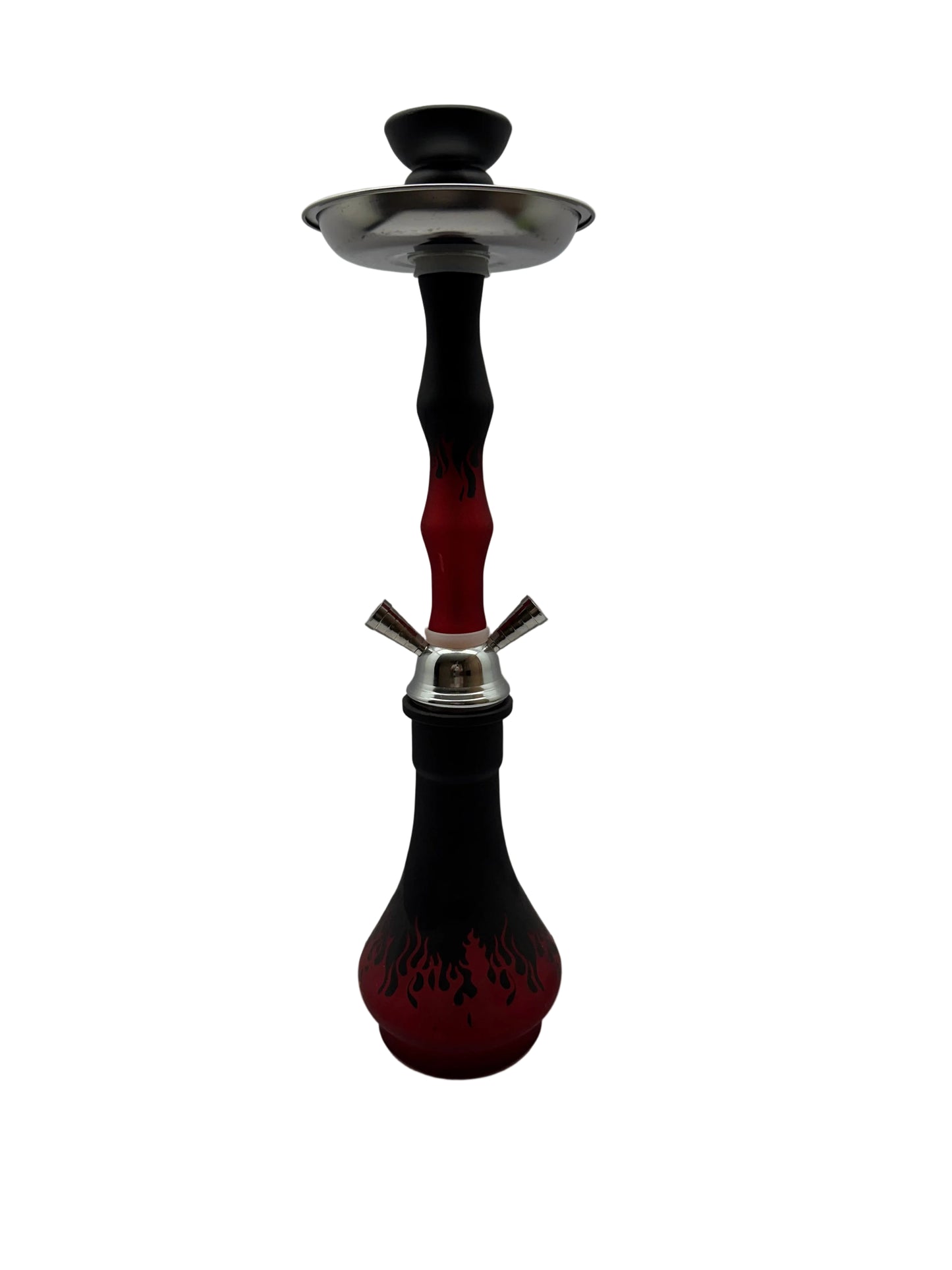 G-Star Double Hose 20 Inch Matte Finish Flame Design Glass Hookah
