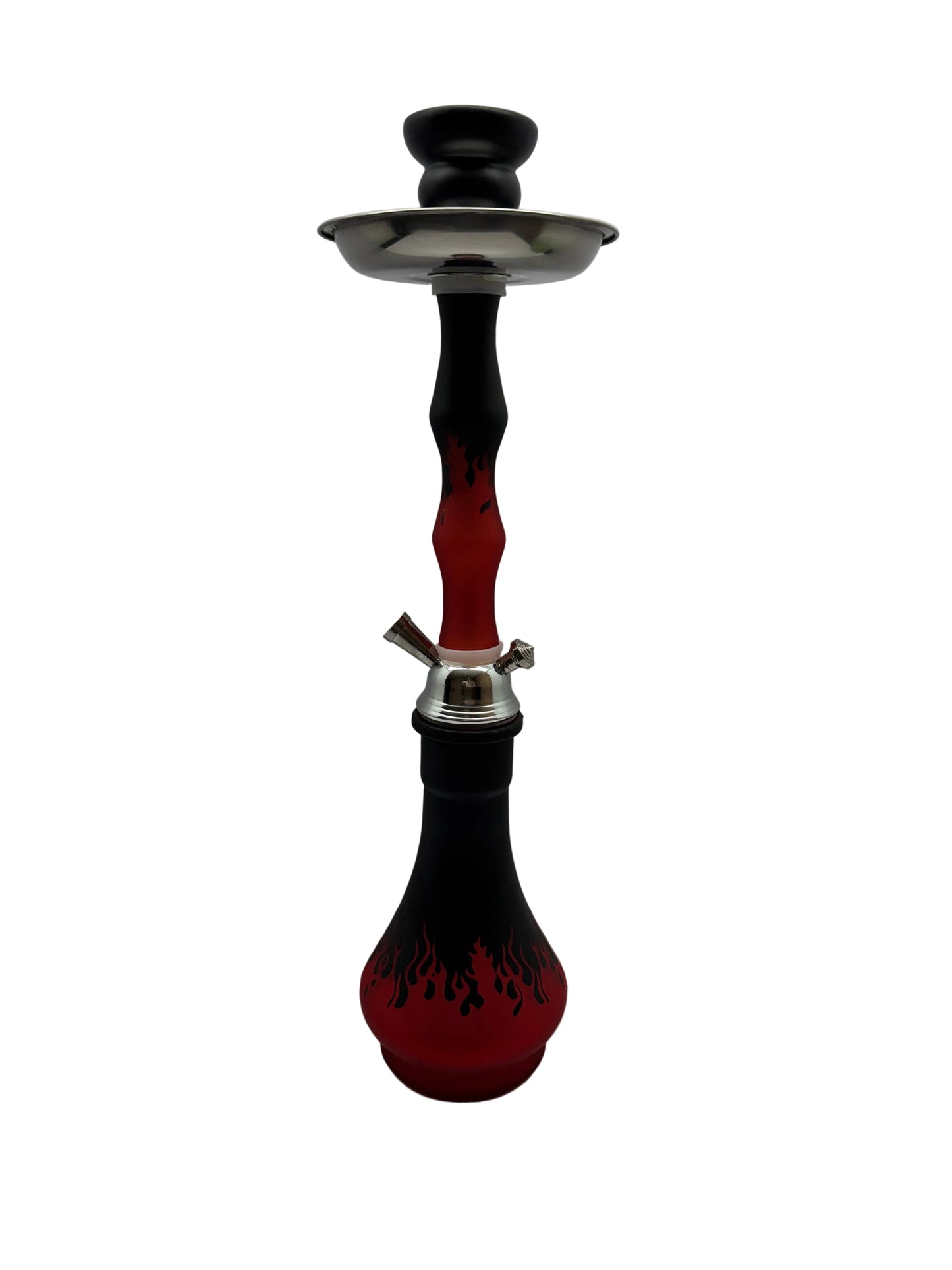 G-Star Single Hose 20 Inch Matte Finish Flame Design Glass Hookah