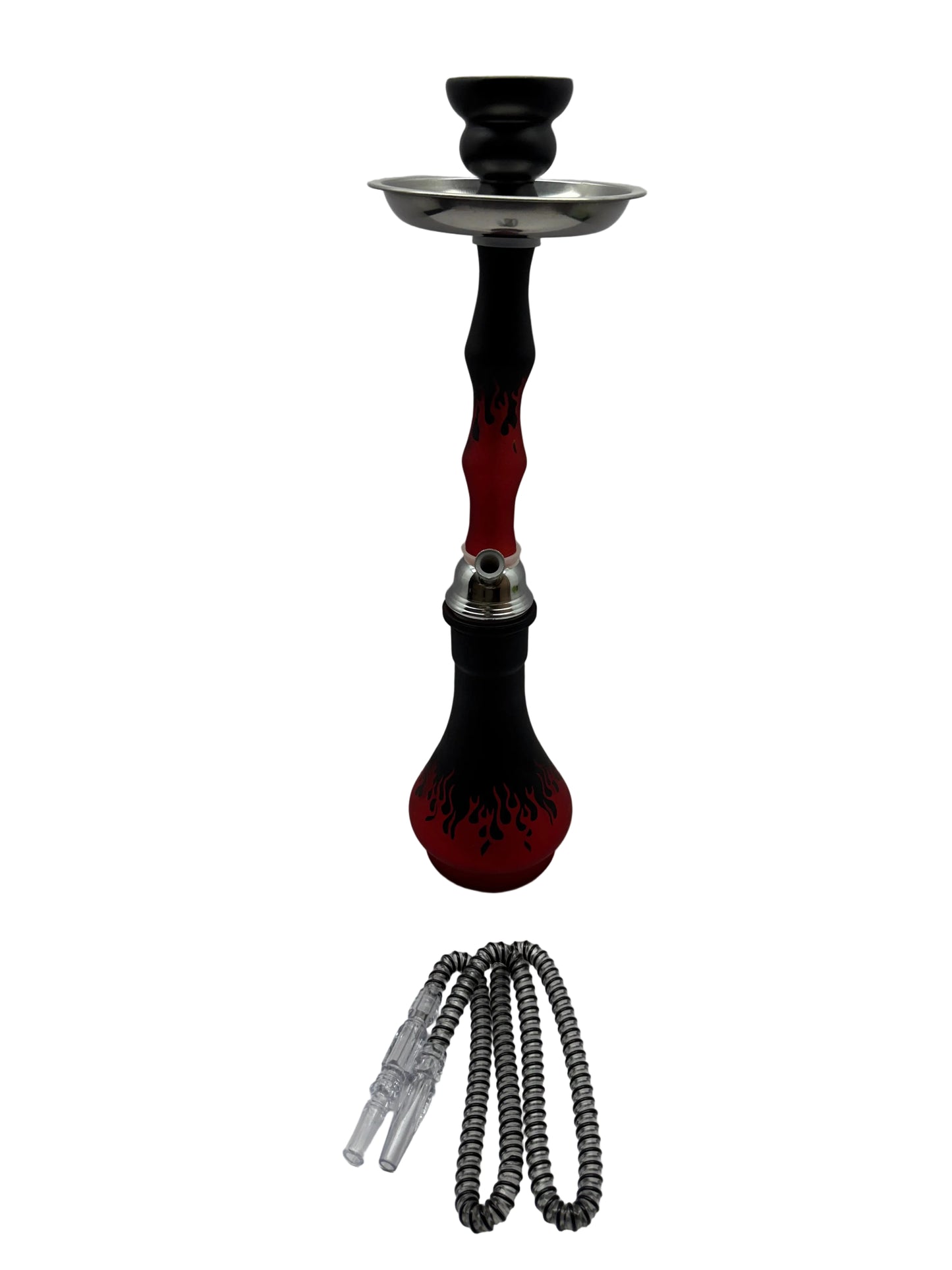 G-Star Single Hose 20 Inch Matte Finish Flame Design Glass Hookah