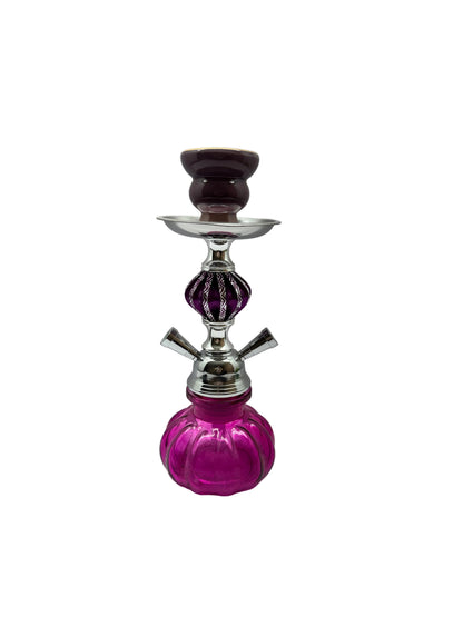 Zebra Smoke X3-2 Mini Pumpkin Shape Base 11 Inch Double Hose Hookah