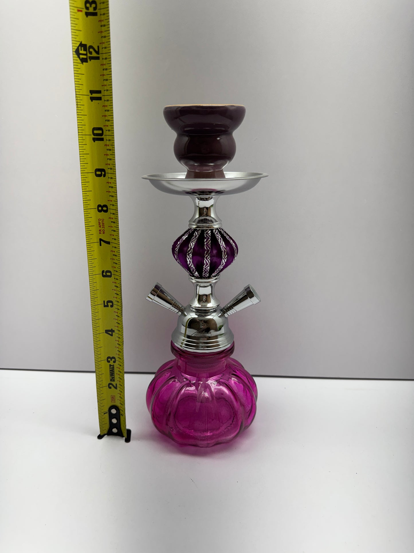 Zebra Smoke X3-2 Mini Pumpkin Shape Base 11 Inch Double Hose Hookah