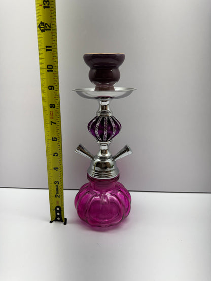 Zebra Smoke X3-2 Mini Pumpkin Shape Base 11 Inch Double Hose Hookah