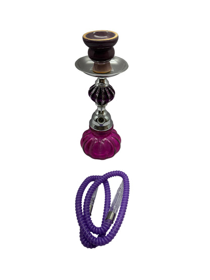 Zebra Smoke X3-2 Mini Pumpkin Shape Base 11 Inch Double Hose Hookah