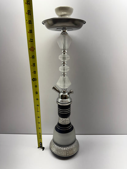 Zebra Smoke Flag Ship 20.5 Inch Single Hose Hookah