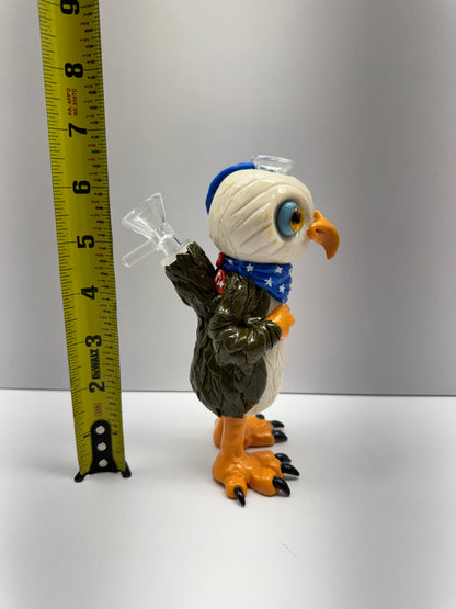 Shadow Glass Water Pipe American Eagle Shape Bong Style