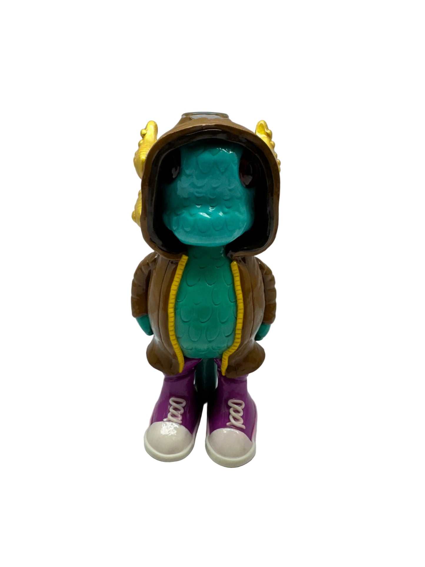 Shadow Glass Water Pipe Dragon With Hoodie Shape Bong Style