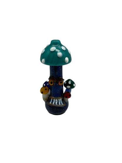 Dragon Platinum Angry Mushroom Glass Hand Pipe Spoon