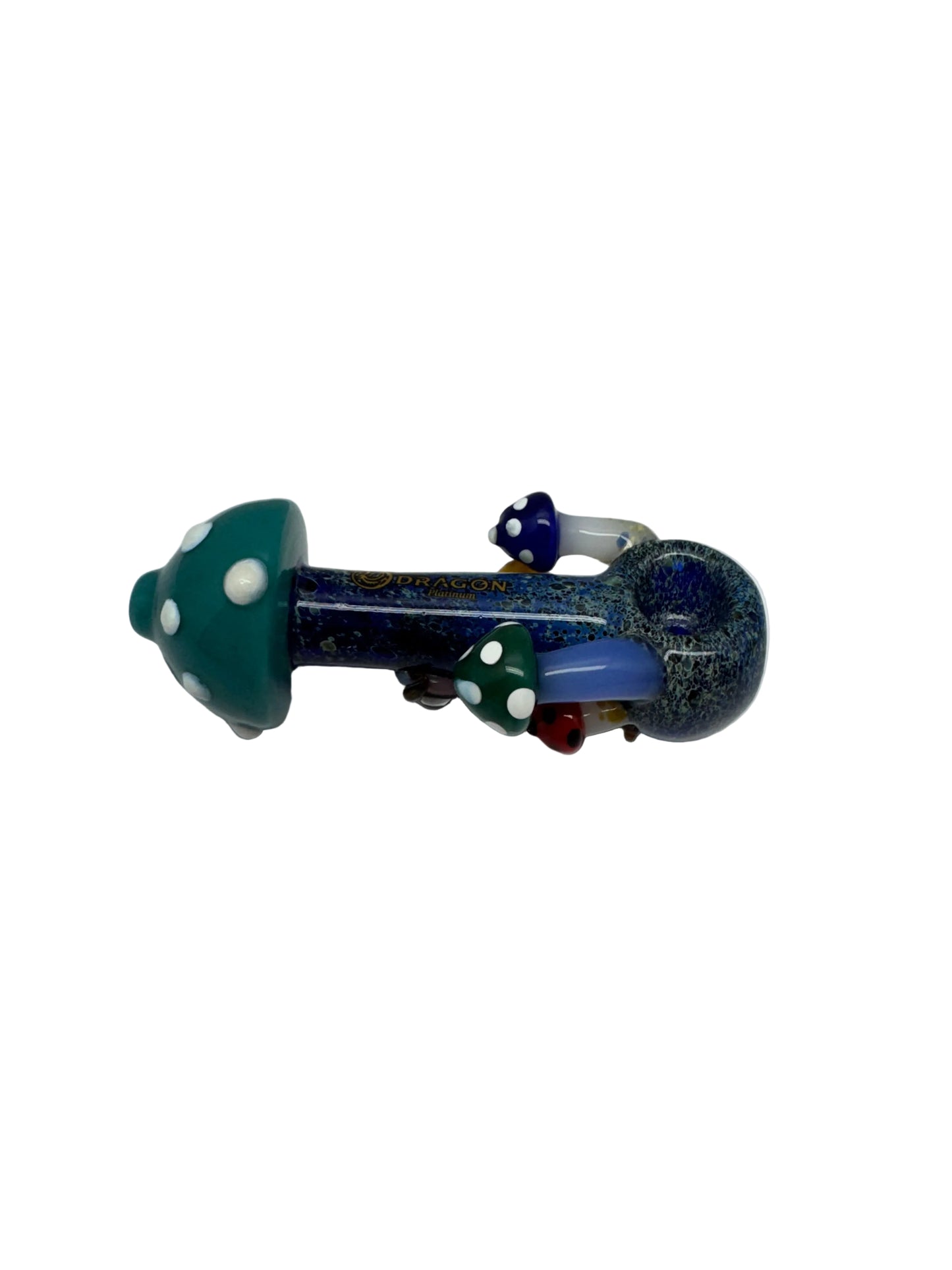 Dragon Platinum Angry Mushroom Glass Hand Pipe Spoon