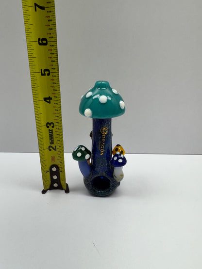 Dragon Platinum Angry Mushroom Glass Hand Pipe Spoon