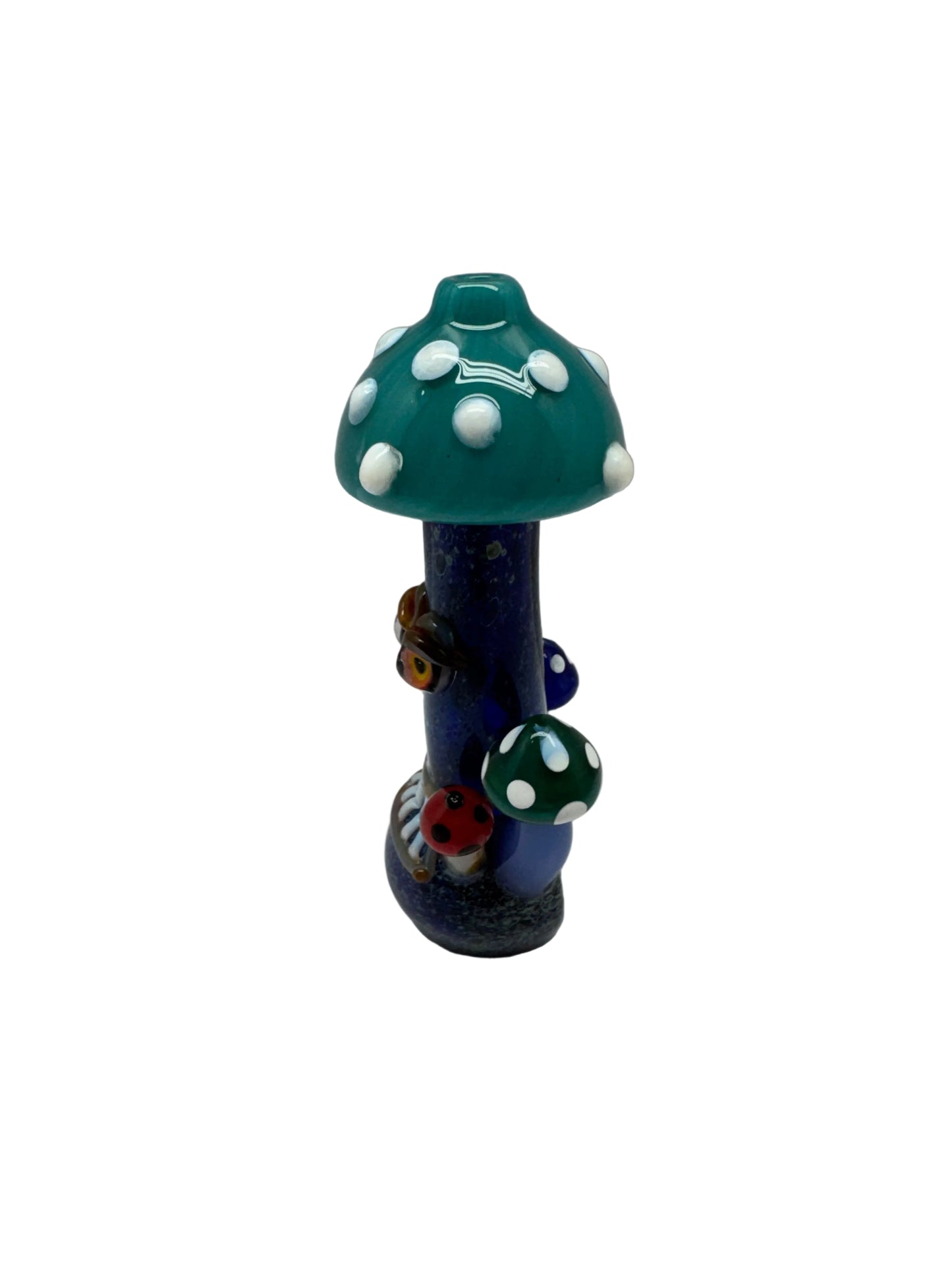 Dragon Platinum Angry Mushroom Glass Hand Pipe Spoon