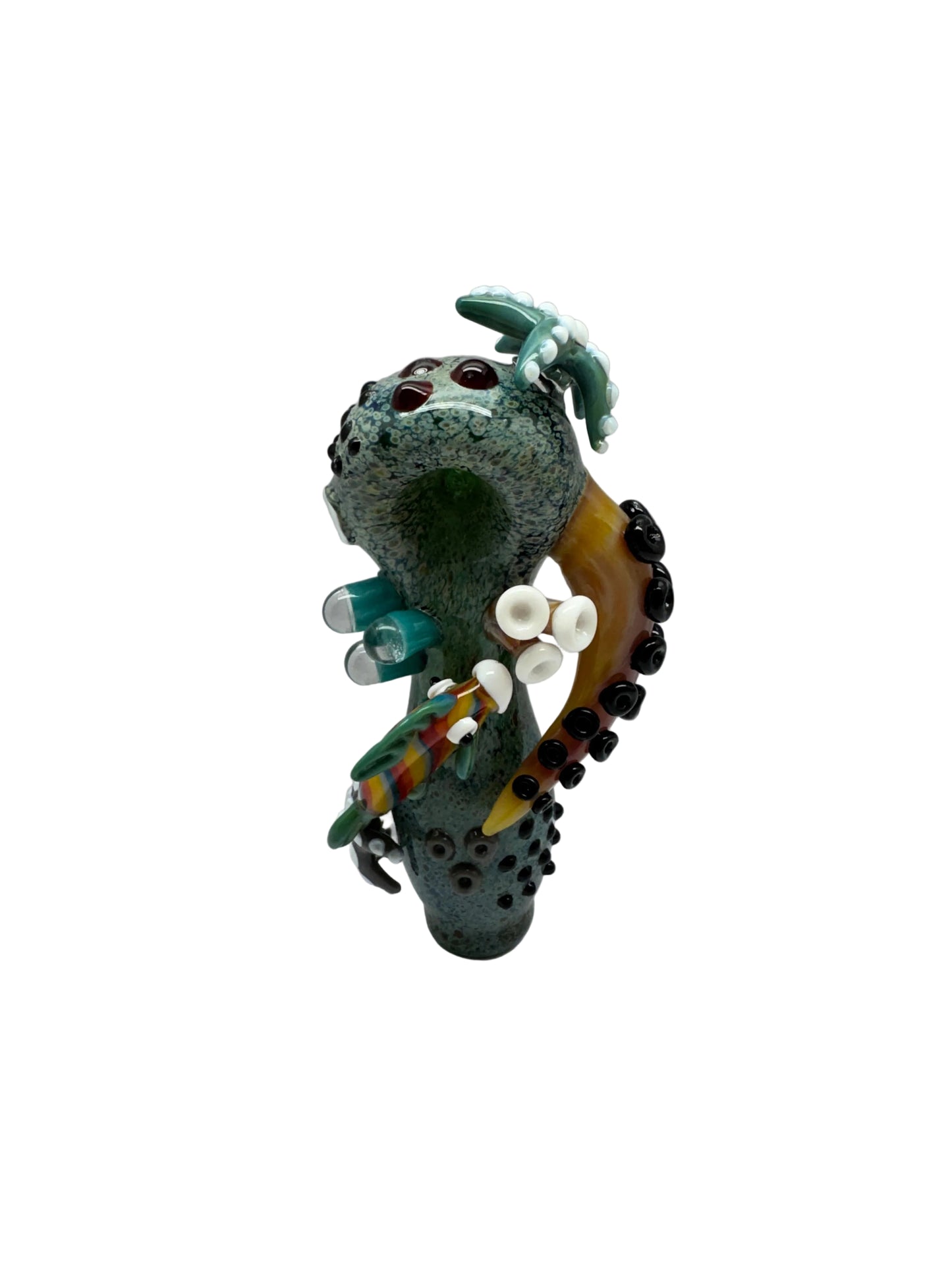 Dragon Platinum Sea Life Glass Hand Pipe Spoon