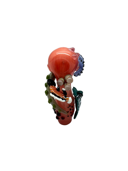 Dragon Platinum Sea Life Glass Hand Pipe Spoon