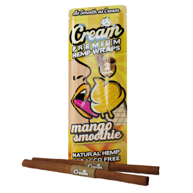 Cream Premium Terpene Infused Hemp Wraps - Pack of 2
