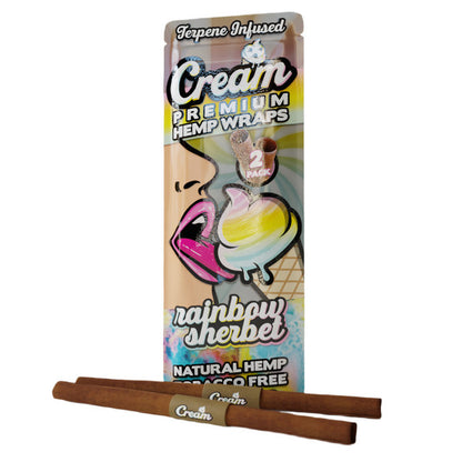 Cream Premium Terpene Infused Hemp Wraps - Pack of 2