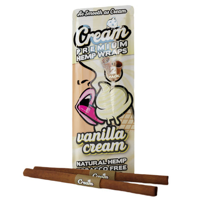 Cream Premium Terpene Infused Hemp Wraps - Pack of 2