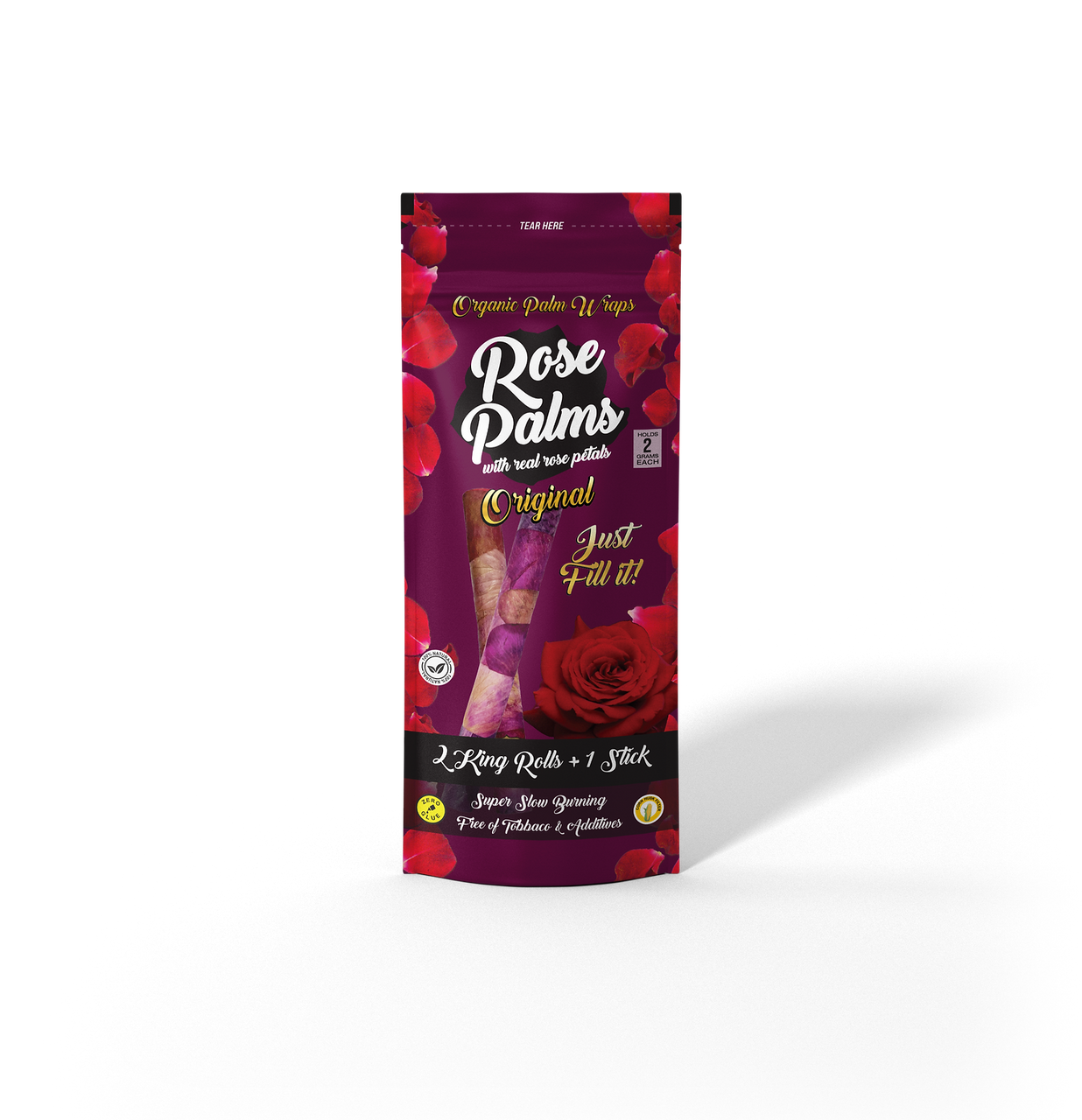 Rose Palms King Size Organic Pre-Rolled Rolls - Pack of 2
