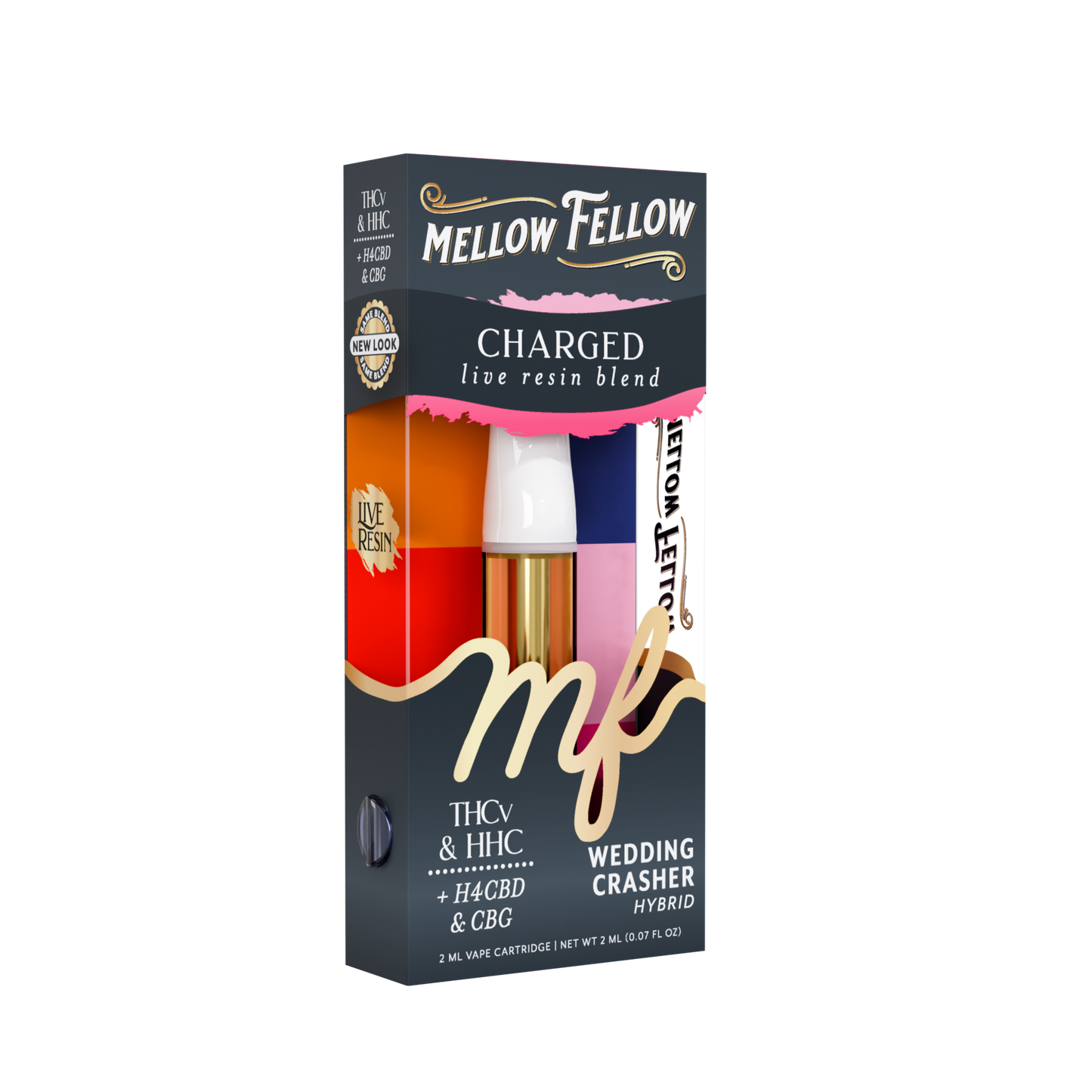 Mellow Fellow - Cartridge - 2ML - Live Resin - Charged Blend - Wedding Crasher