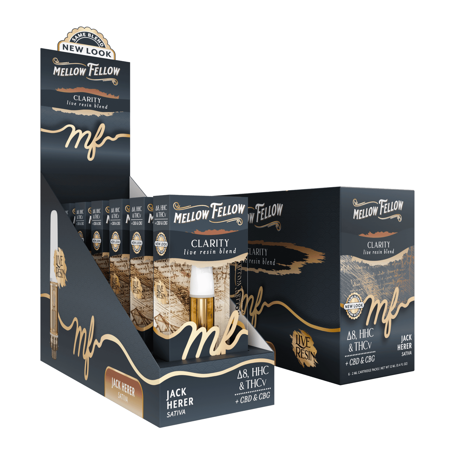 Mellow Fellow Live Resin Clarity Blend 2ML Cartridge Jack Herer