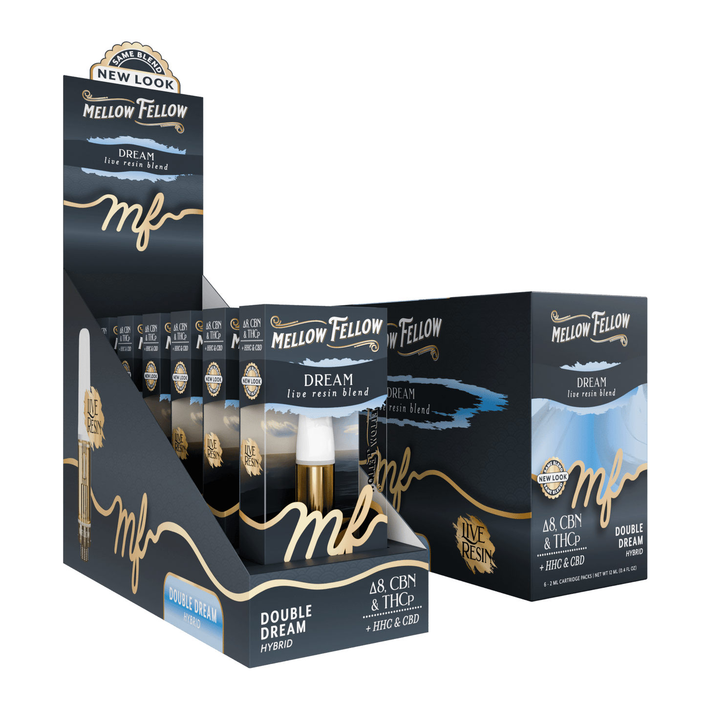 Mellow Fellow - Cartridge - 2ML - Live Resin - Dream Blend - Double Dream