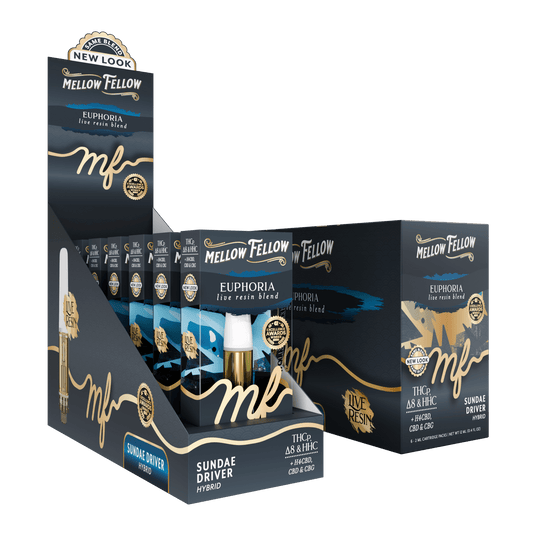 Mellow Fellow - Cartridge - 2ML - Live Resin - Euphoria Blend - Sundae Driver