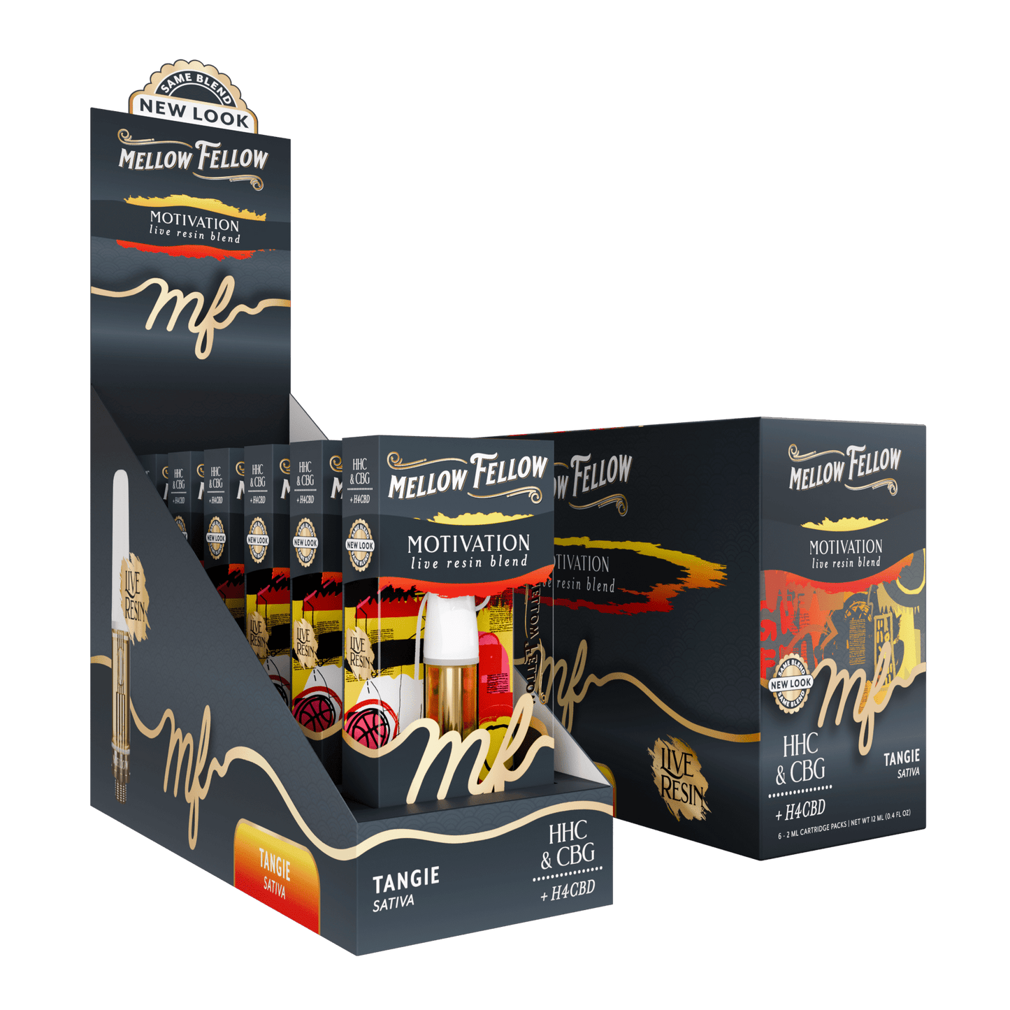 Mellow Fellow - Cartridge - 2ML - Live Resin - Motivation Blend - Tangie