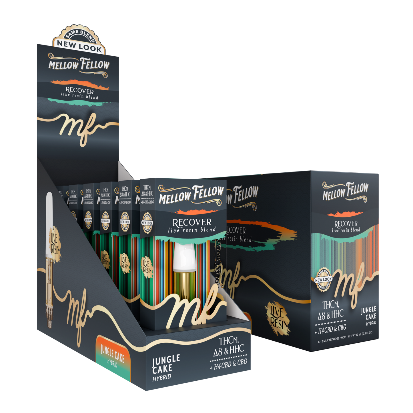 Mellow Fellow Live Resin Recover Blend 2ML Cartridge Jungle Cake