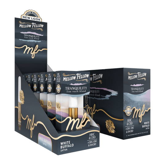 Mellow Fellow - Cartridge - 2ML - Live Resin - Tranquility Blend - White Buffalo