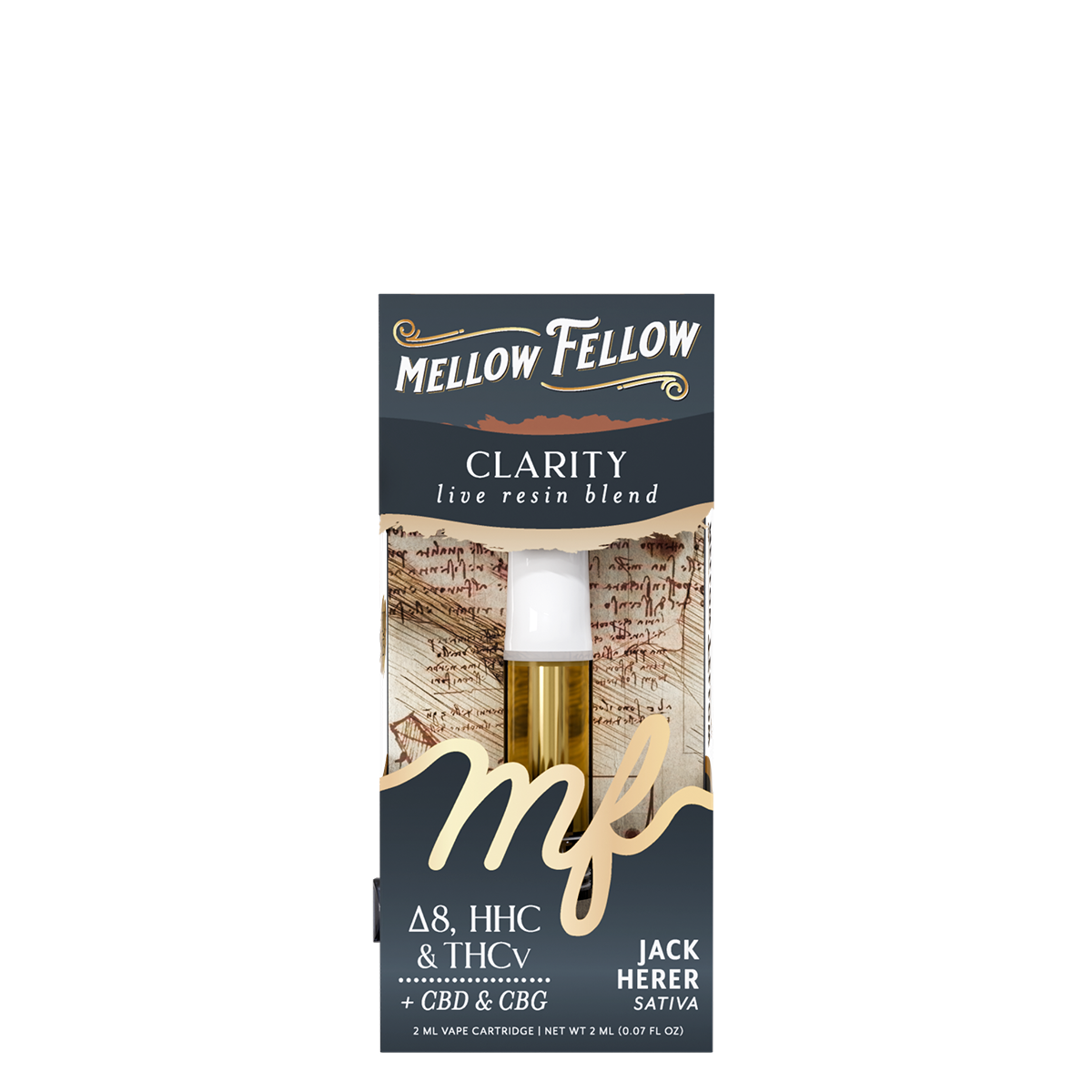 Mellow Fellow Live Resin Clarity Blend 2ML Cartridge Jack Herer