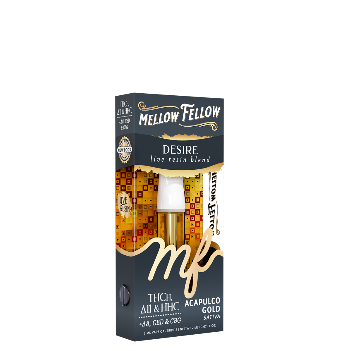 Mellow Fellow Live Resin Desire Blend 2ML Cartridge Acapulco Gold