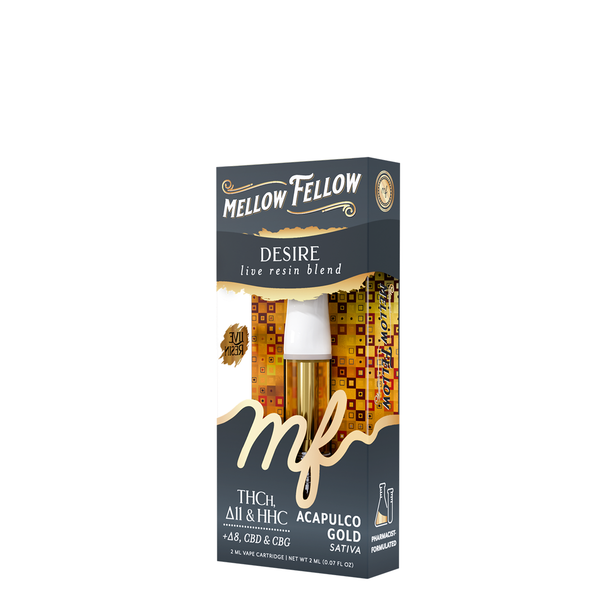 Mellow Fellow Live Resin Desire Blend 2ML Cartridge Acapulco Gold