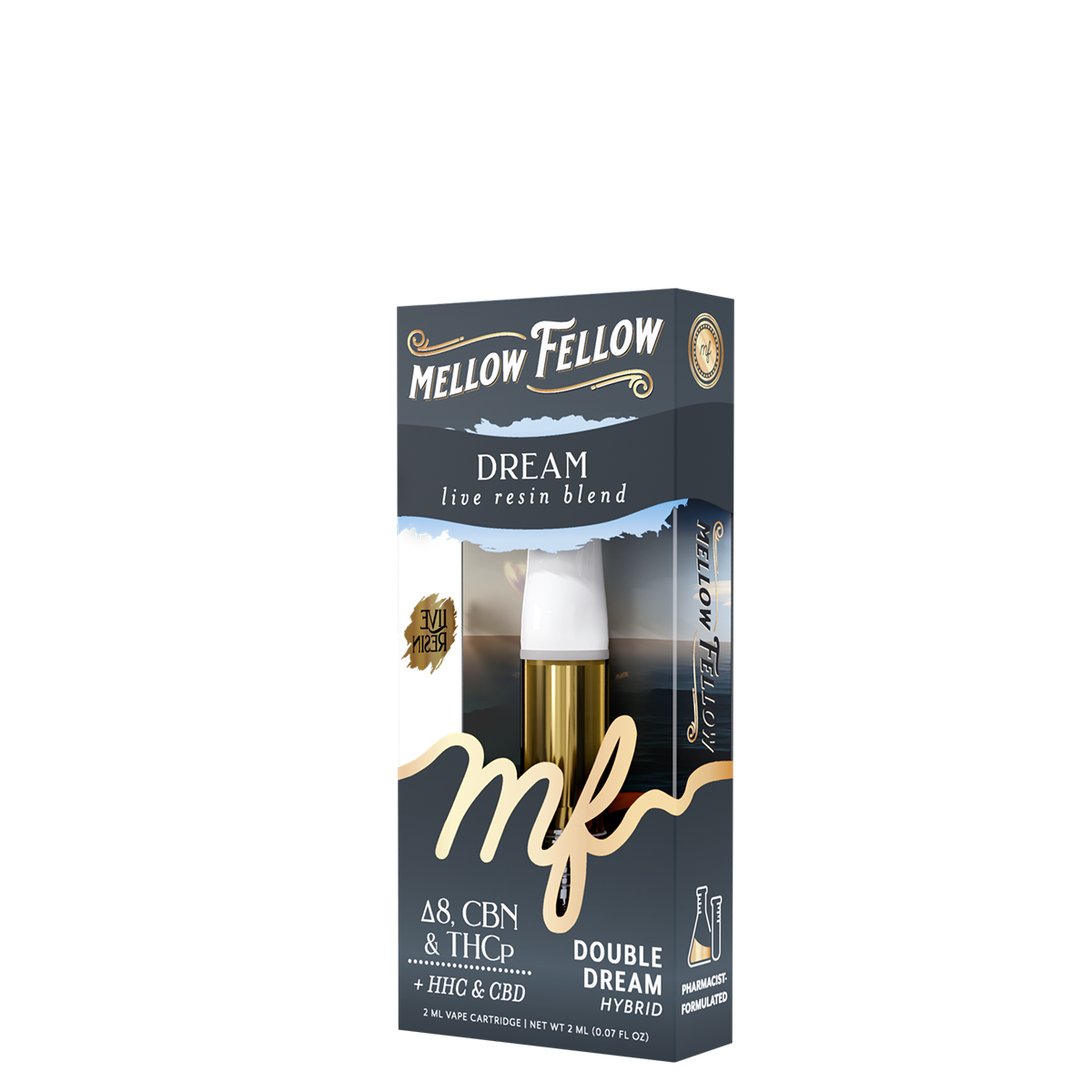 Mellow Fellow - Cartridge - 2ML - Live Resin - Dream Blend - Double Dream