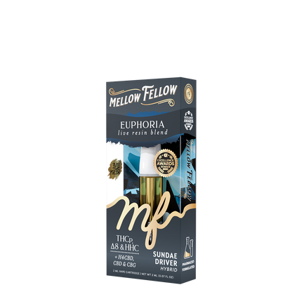 Mellow Fellow - Cartridge - 2ML - Live Resin - Euphoria Blend - Sundae Driver