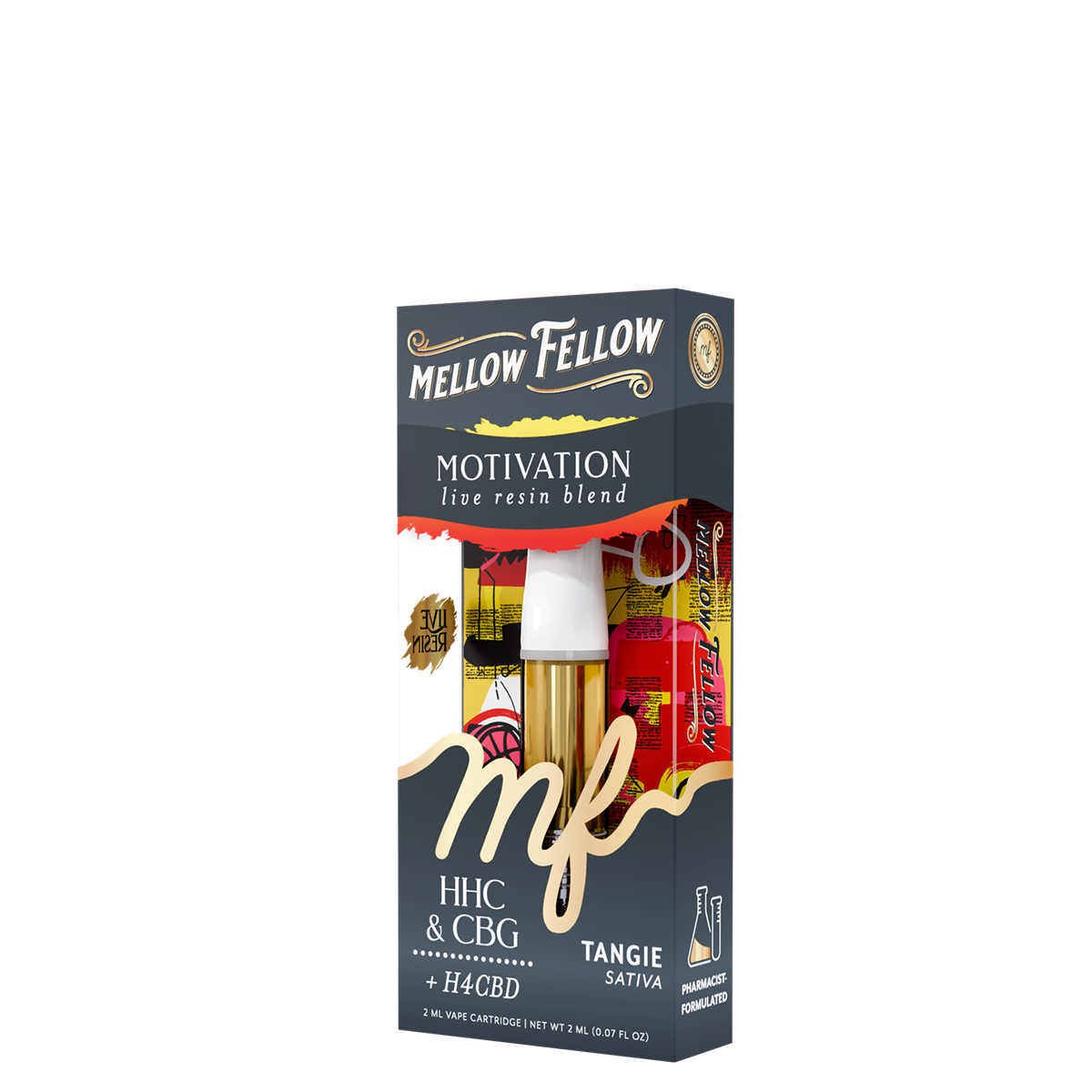 Mellow Fellow - Cartridge - 2ML - Live Resin - Motivation Blend - Tangie