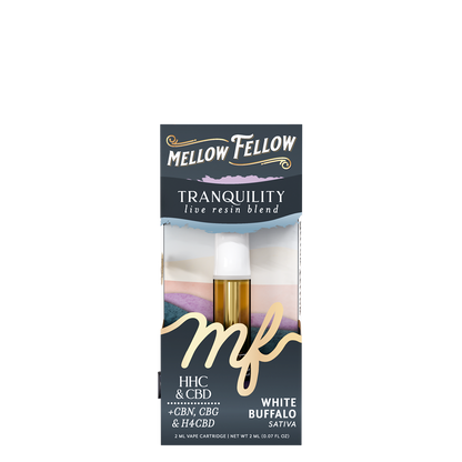 Mellow Fellow - Cartridge - 2ML - Live Resin - Tranquility Blend - White Buffalo