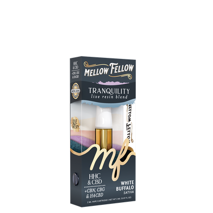 Mellow Fellow - Cartridge - 2ML - Live Resin - Tranquility Blend - White Buffalo