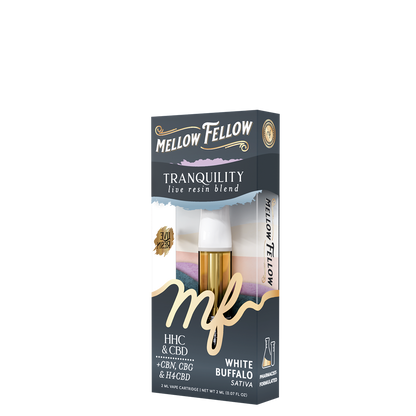 Mellow Fellow - Cartridge - 2ML - Live Resin - Tranquility Blend - White Buffalo