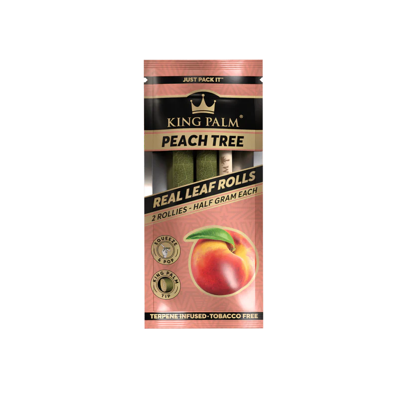 King Palm Rollie Size Flavored Real Leaf Rolls - Pack of 2