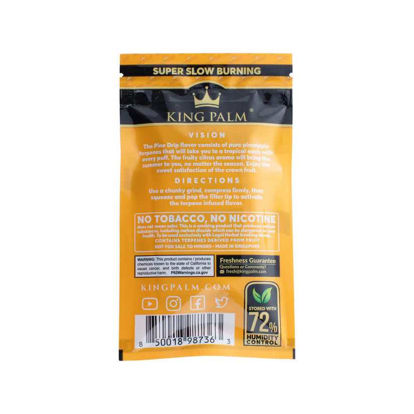 King Palm Mini Size Flavored Real Leaf Rolls - Pack of 5