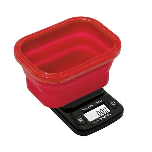 Truweigh MINI CRIMSON Collapsible Bowl Scale 100g x 0.01g