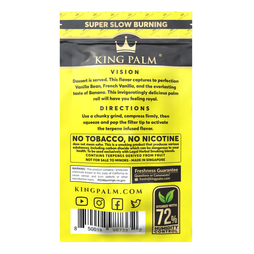 King Palm Mini Size Flavored Real Leaf Rolls - Pack of 5